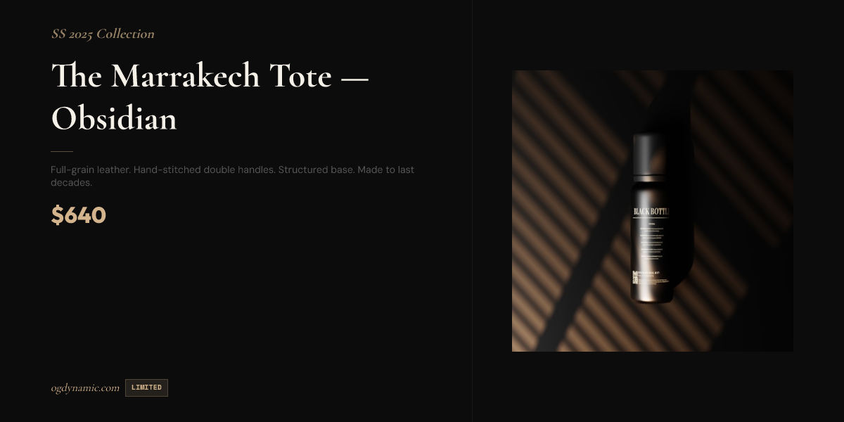 Luxury Dark product template preview