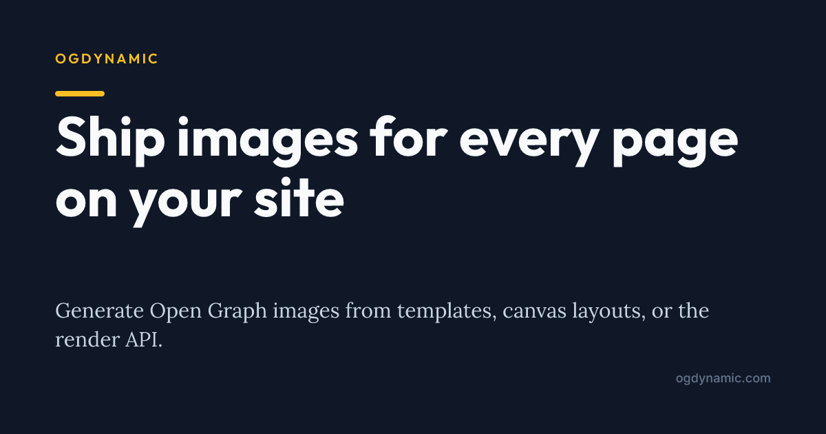 Bold Headline Open Graph template preview