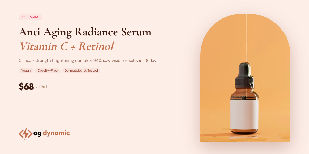 Skincare product template preview