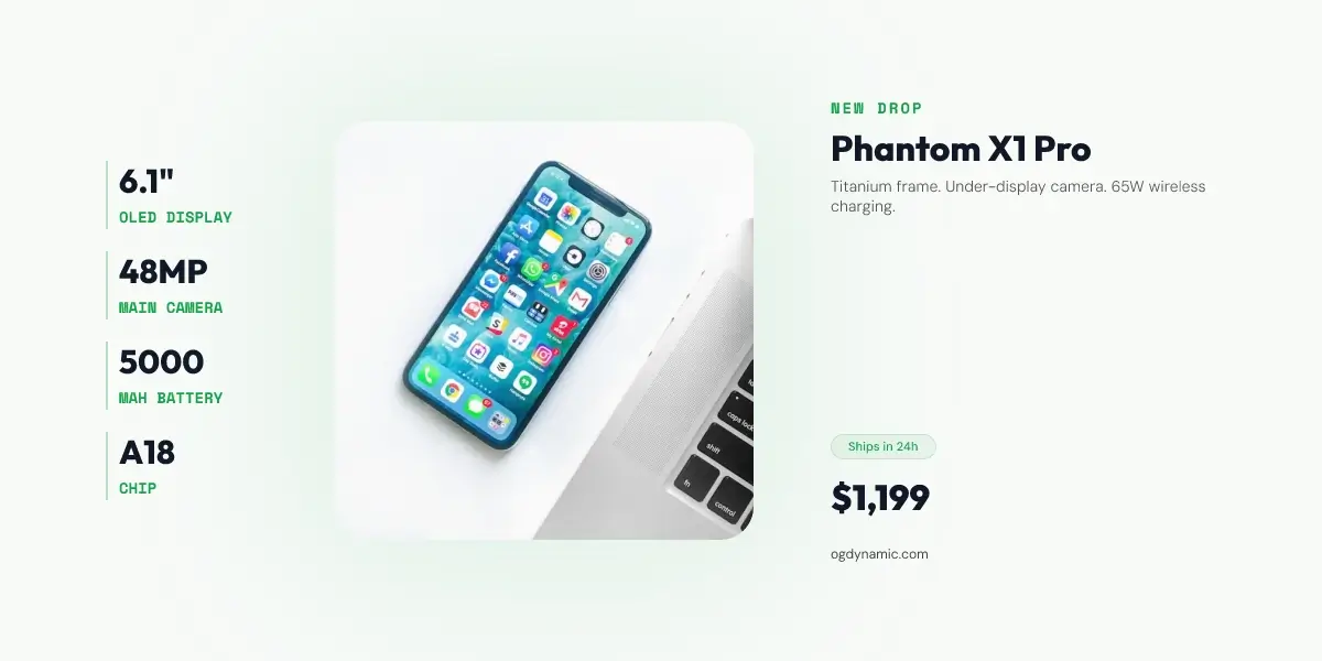 Tech Cinematic product template preview